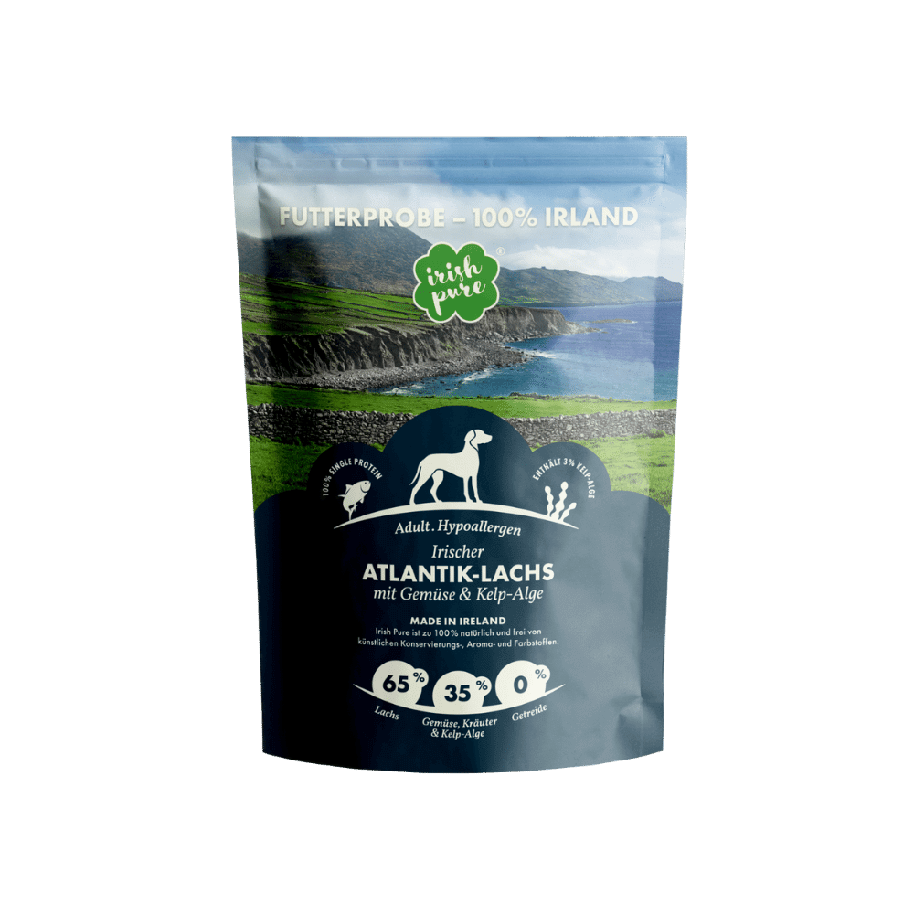 Futterprobe: Irischer Atlantik-Lachs mit Gemüse & Kelp-Alge, Adult