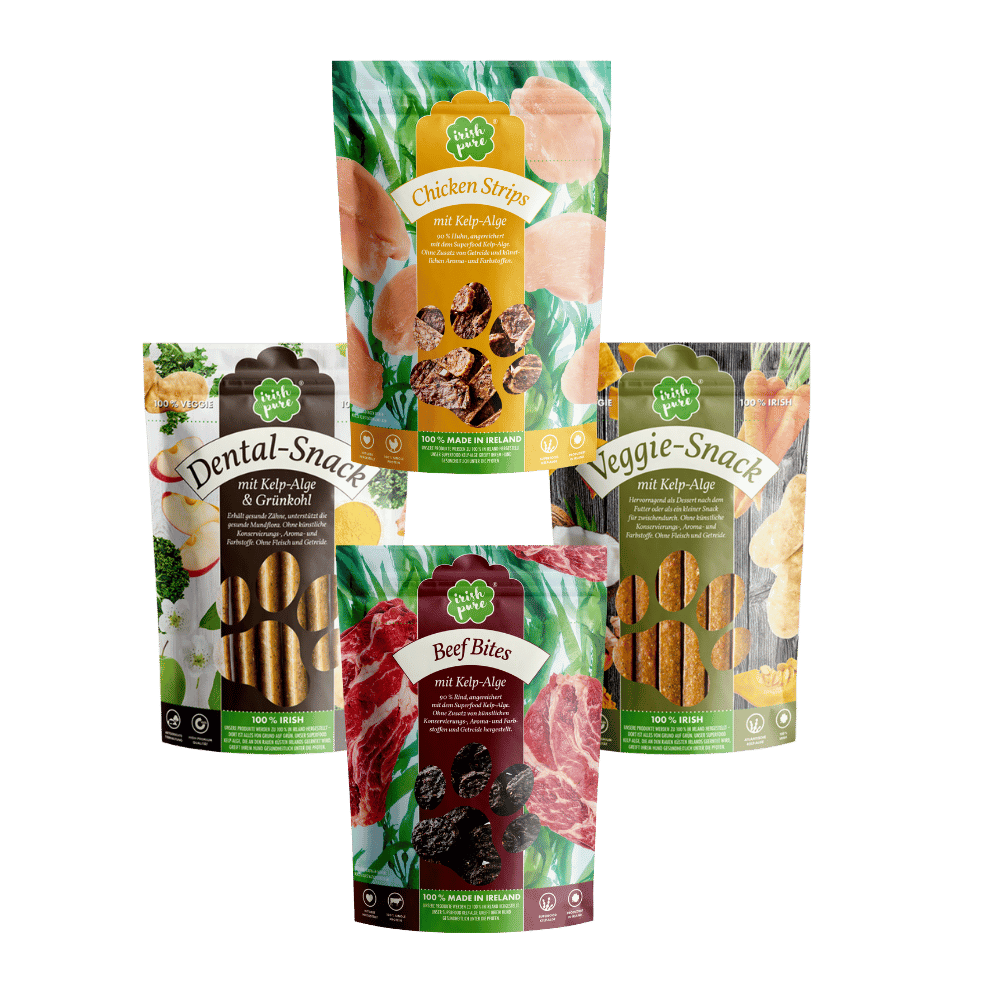 Ein Bild aller Irish Pure Snacks (4 Packungen)